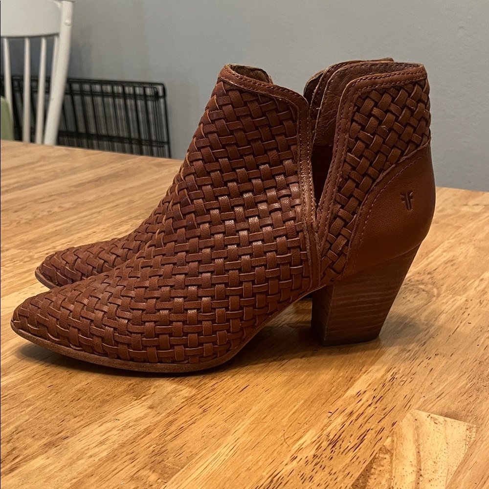 Frye Reed Woven Leather Ankle Boot